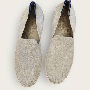 Rothy's The Original Slip-On Salt White Honeycomb Knit Sneakers SZ 10